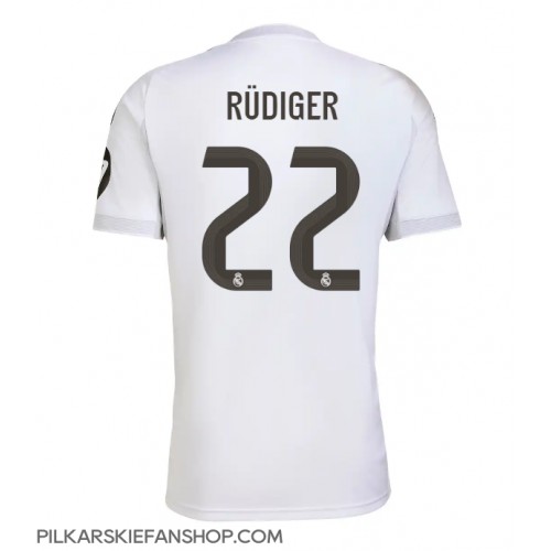 Koszulka piłkarska Real Madrid Antonio Rudiger #22 Strój Domowy 2025-26 tanio Krótki Rękaw Koszulka piłkarska Real Madrid Antonio Rudiger #22 Strój Domowy 2025-26 tanio Krótki Rękaw